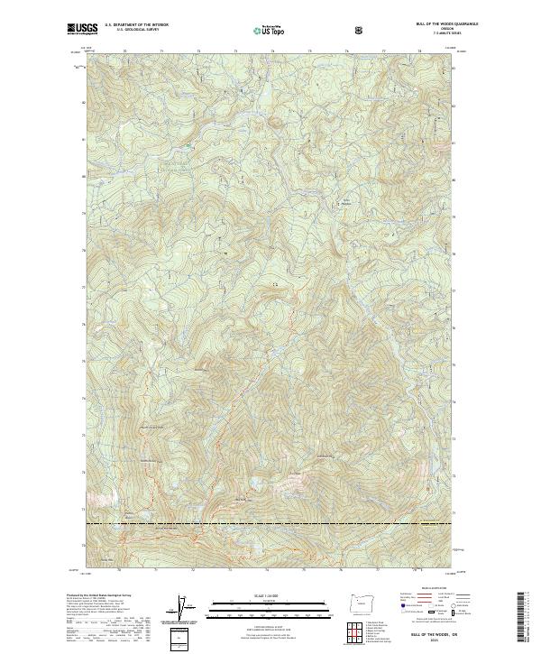 USGS Topographic Map – Bull of the Woods