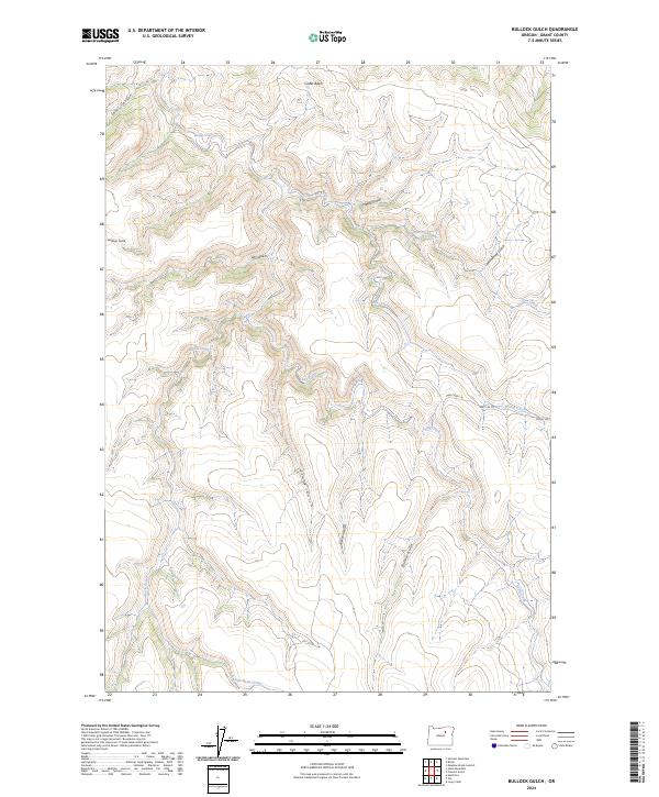 USGS Topographic Map – Bullock Gulch