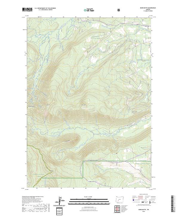 USGS Topographic Map – Burn Butte
