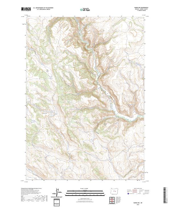 USGS Topographic Map – Burns NW