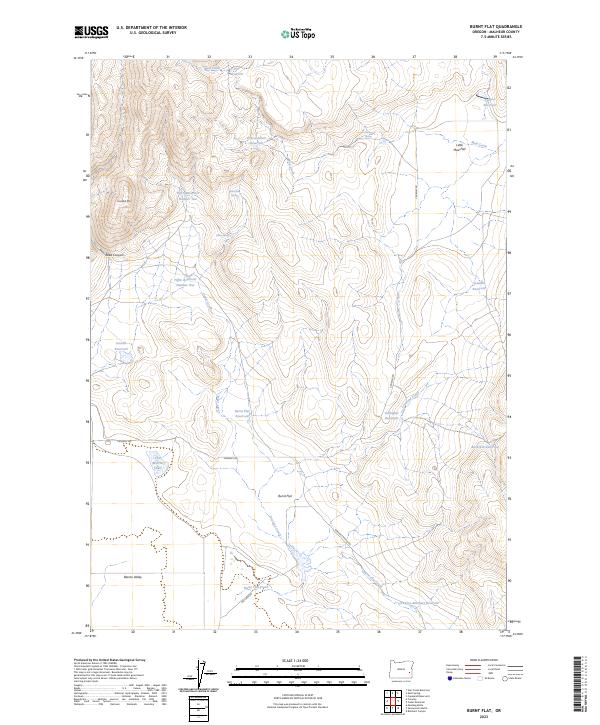 USGS Topographic Map – Burnt Flat