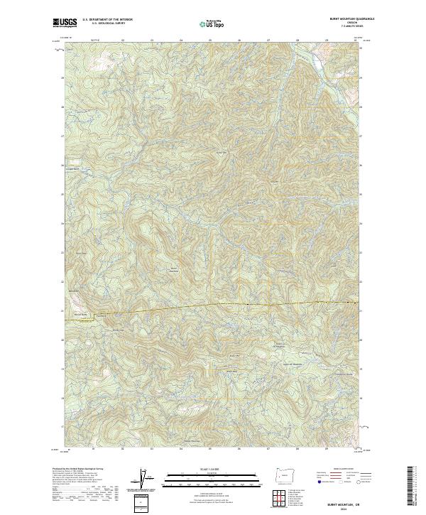 USGS Topographic Map – Burnt Mountain