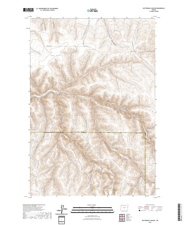 USGS Topographic Map – Buttermilk Canyon