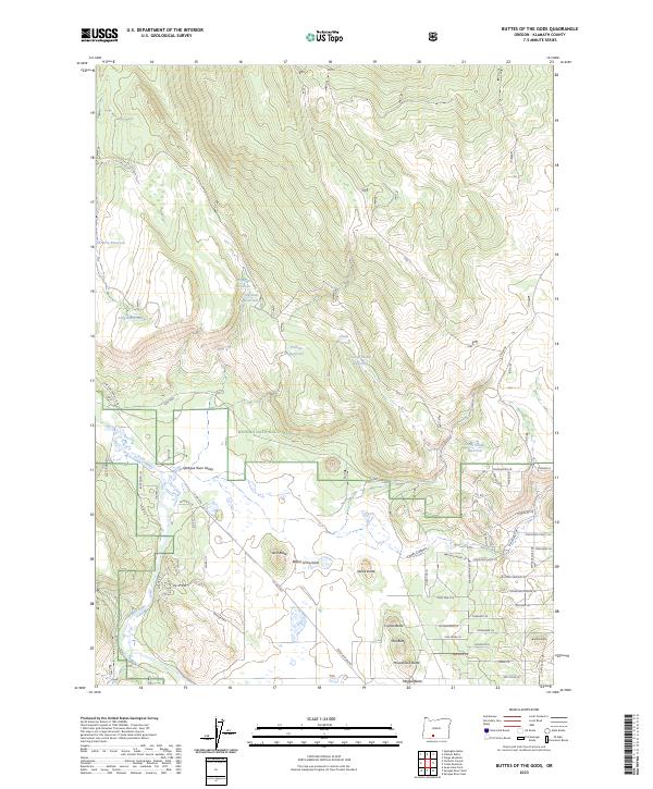 USGS Topographic Map – Buttes of the Gods