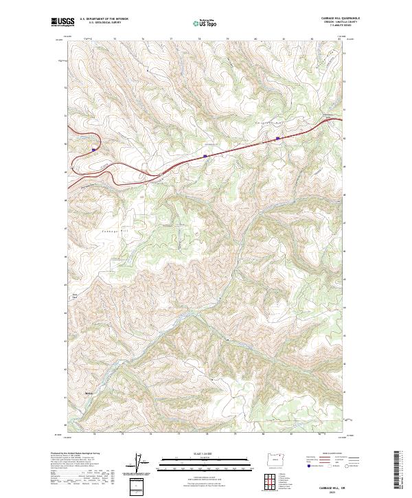 USGS Topographic Map – Cabbage Hill