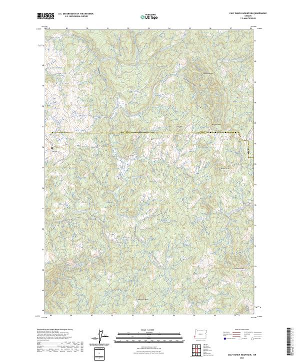 USGS Topographic Map – Calf Ranch Mountain