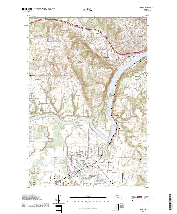 USGS Topographic Map – Canby