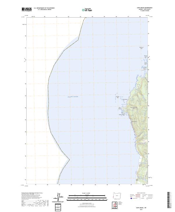 USGS Topographic Map – Cape Arago