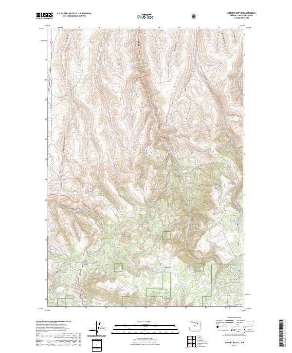 USGS Topographic Map – Carney Butte