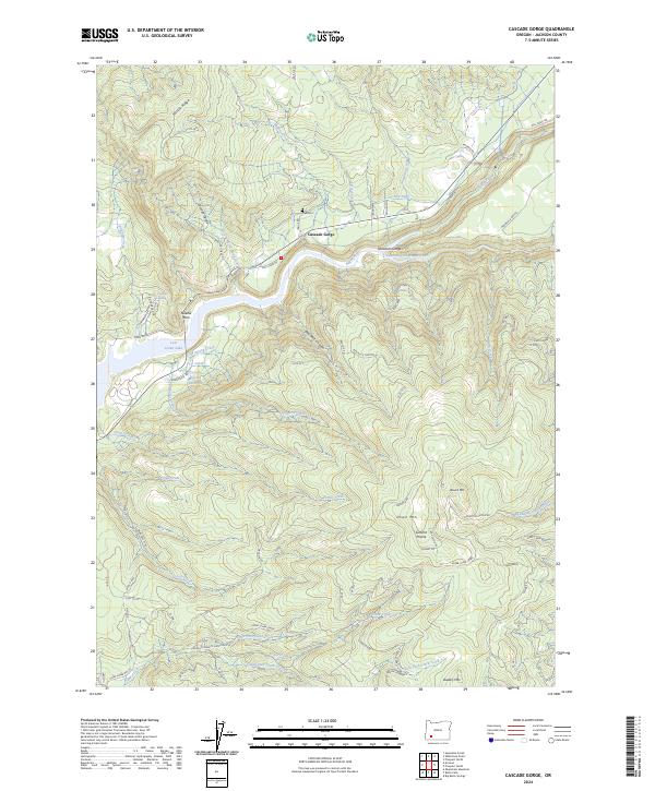 USGS Topographic Map – Cascade Gorge