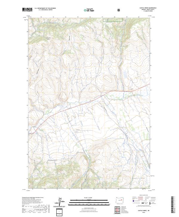 USGS Topographic Map – Castle Creek