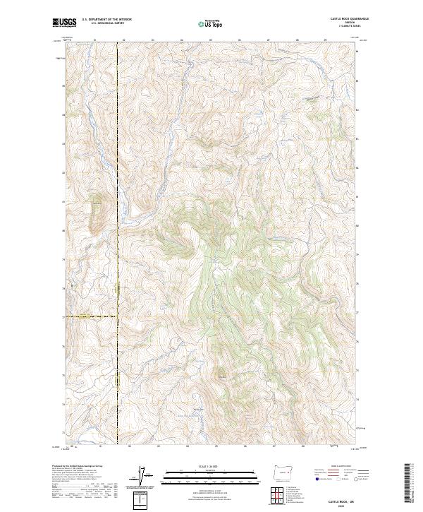USGS Topographic Map – Castle Rock
