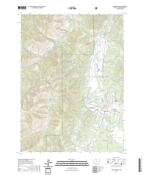 USGS Topographic Map – Cave Junction