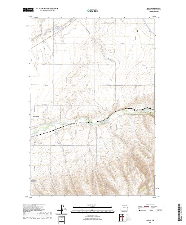 USGS Topographic Map – Cayuse