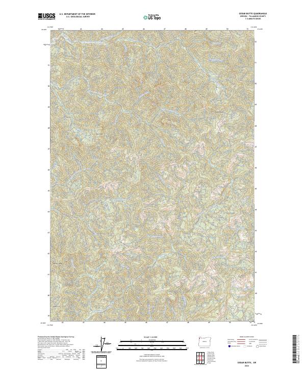 USGS Topographic Map – Cedar Butte