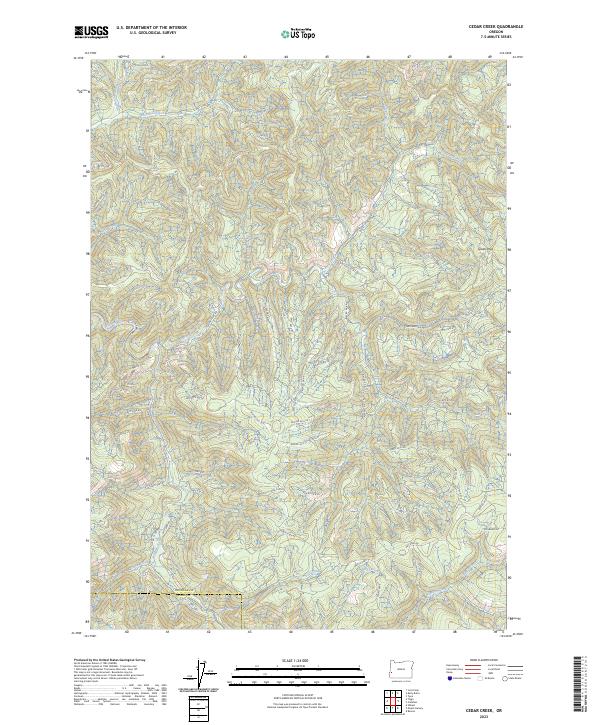 USGS Topographic Map – Cedar Creek