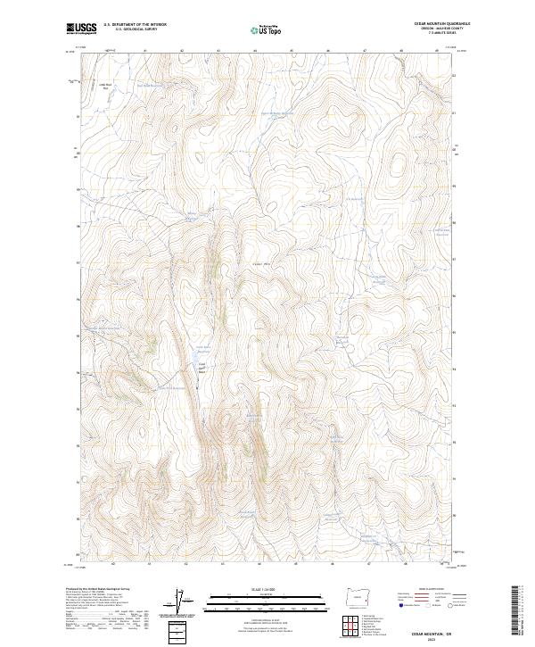 USGS Topographic Map – Cedar Mountain