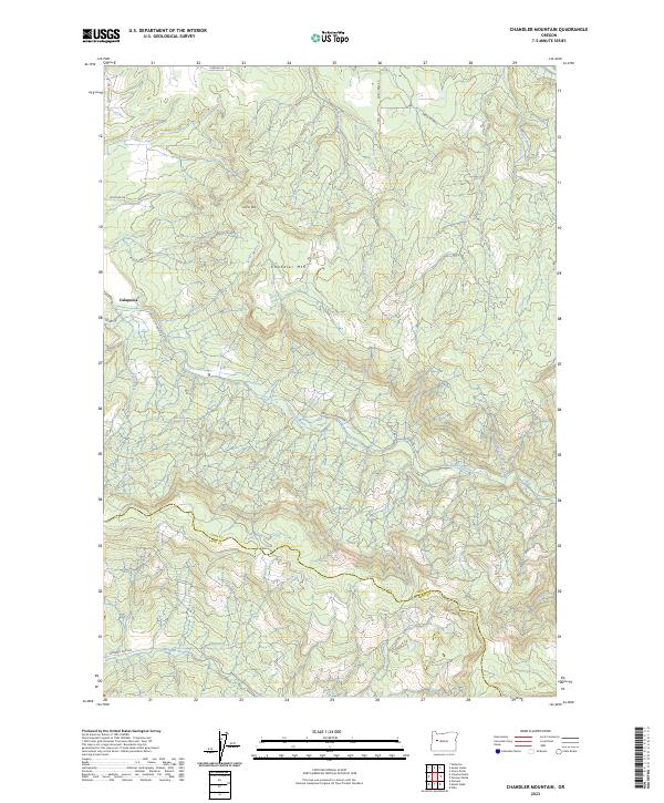 USGS Topographic Map – Chandler Mountain