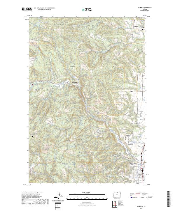USGS Topographic Map – Chapman