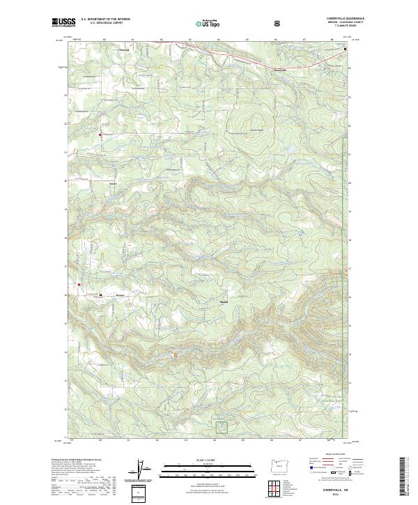 USGS Topographic Map – Cherryville