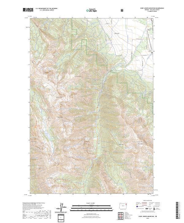 USGS Topographic Map – Chief Joseph Mountain
