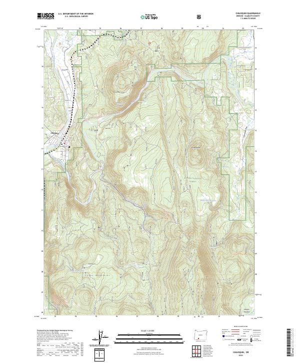 USGS Topographic Map – Chiloquin