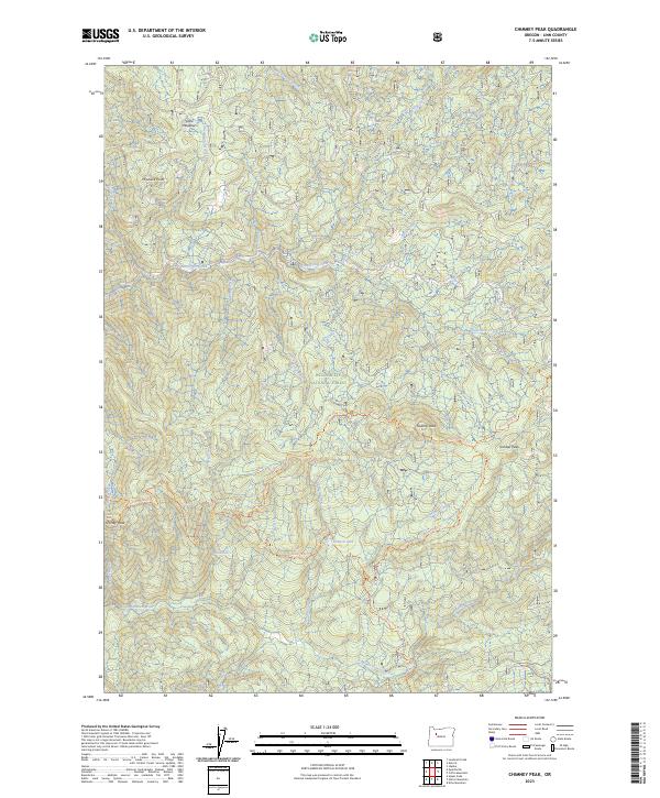 USGS Topographic Map – Chimney Peak