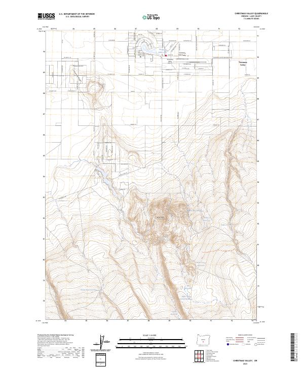 USGS Topographic Map – Christmas Valley