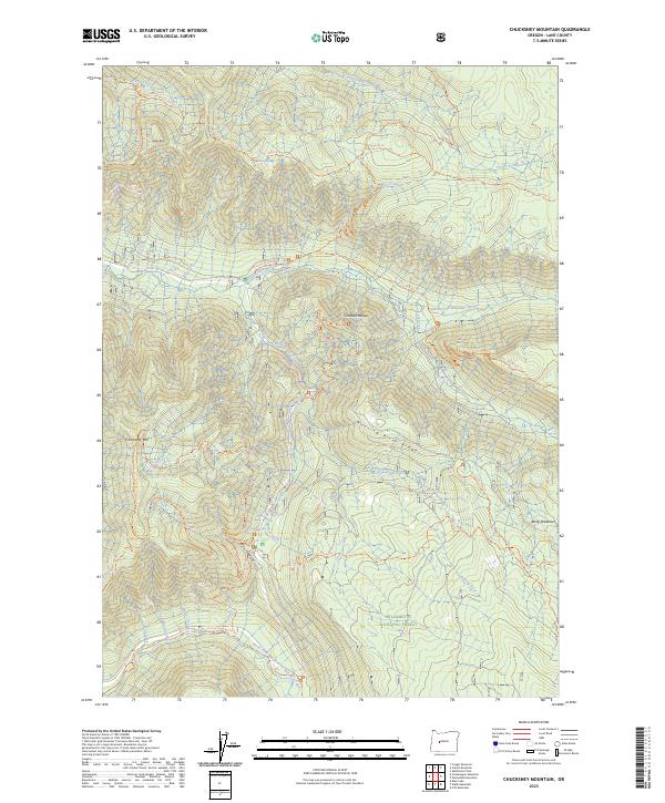 USGS Topographic Map – Chucksney Mountain