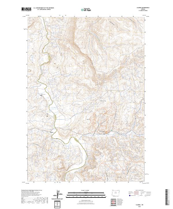 USGS Topographic Map – Clarno