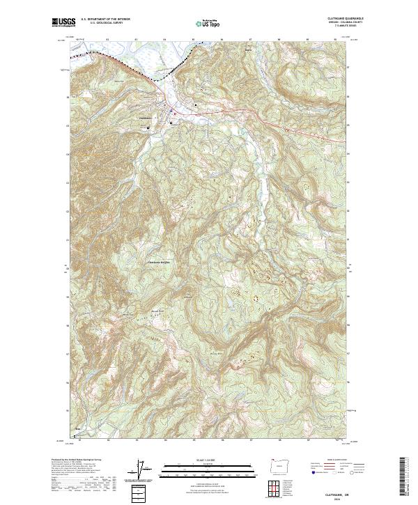 USGS Topographic Map – Clatskanie