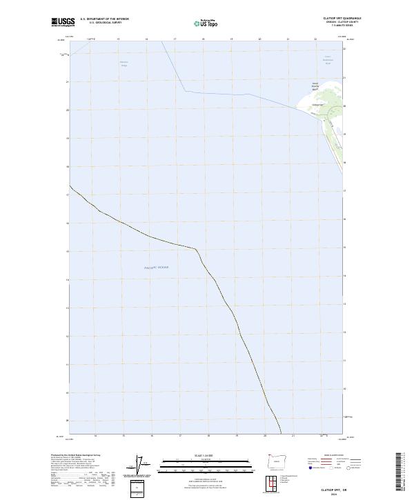 USGS Topographic Map – Clatsop Spit