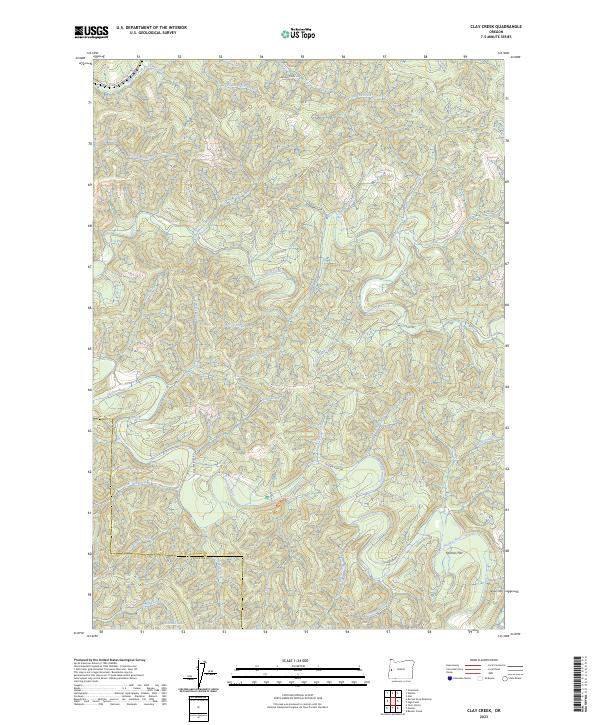 USGS Topographic Map – Clay Creek