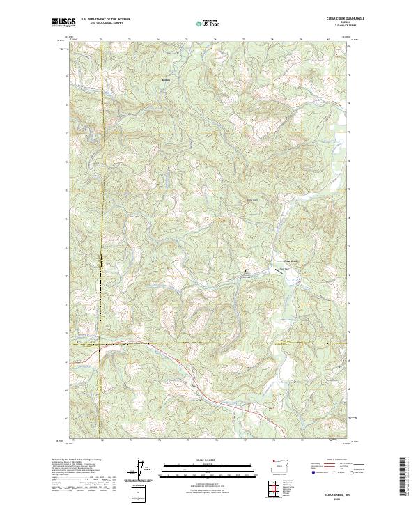USGS Topographic Map – Clear Creek