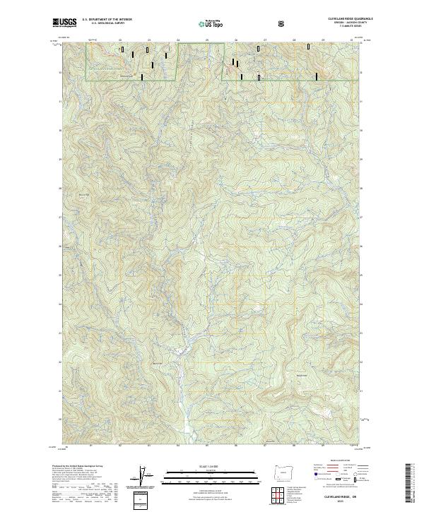 USGS Topographic Map – Cleveland Ridge