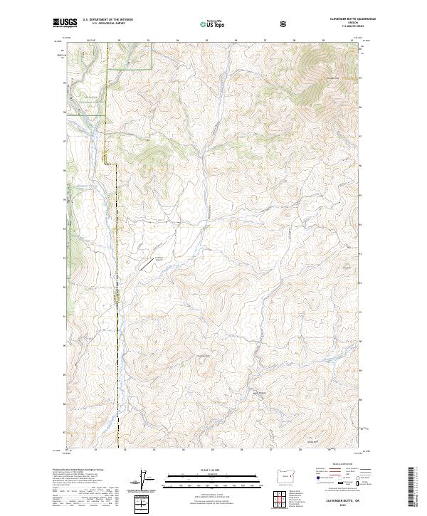 USGS Topographic Map – Clevenger Butte