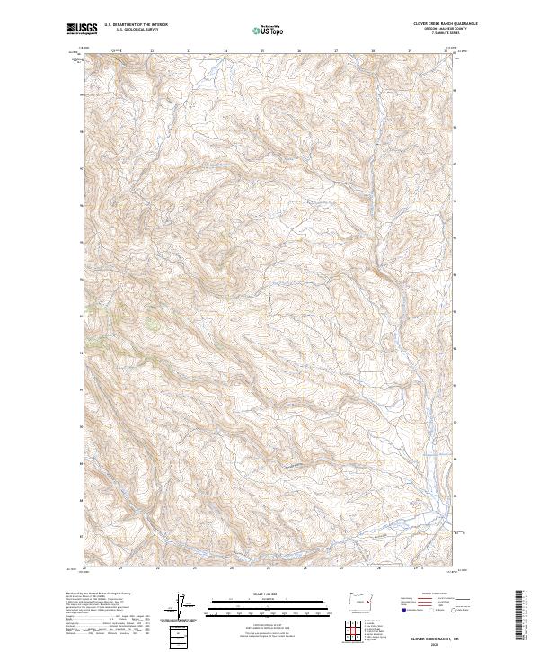 USGS Topographic Map – Clover Creek Ranch