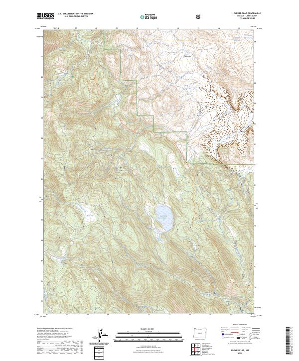 USGS Topographic Map – Clover Flat