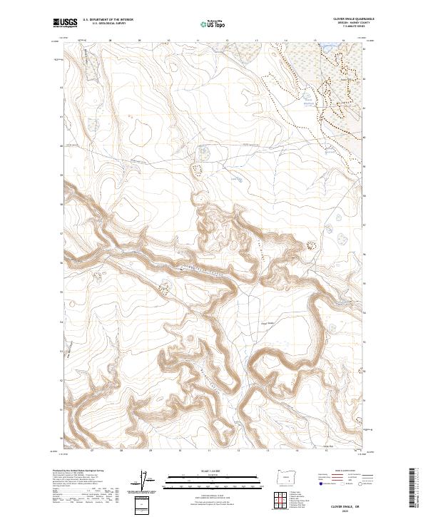 USGS Topographic Map – Clover Swale