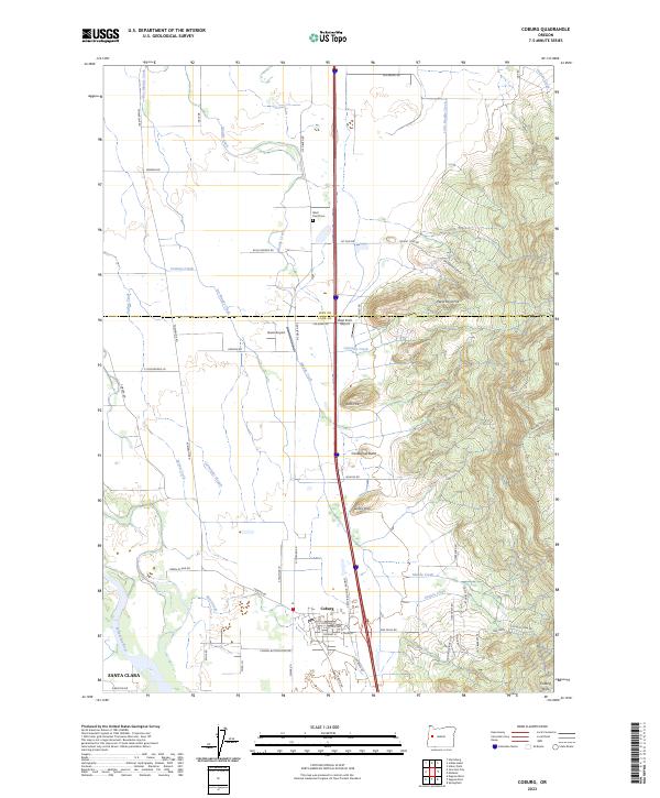 USGS Topographic Map – Coburg