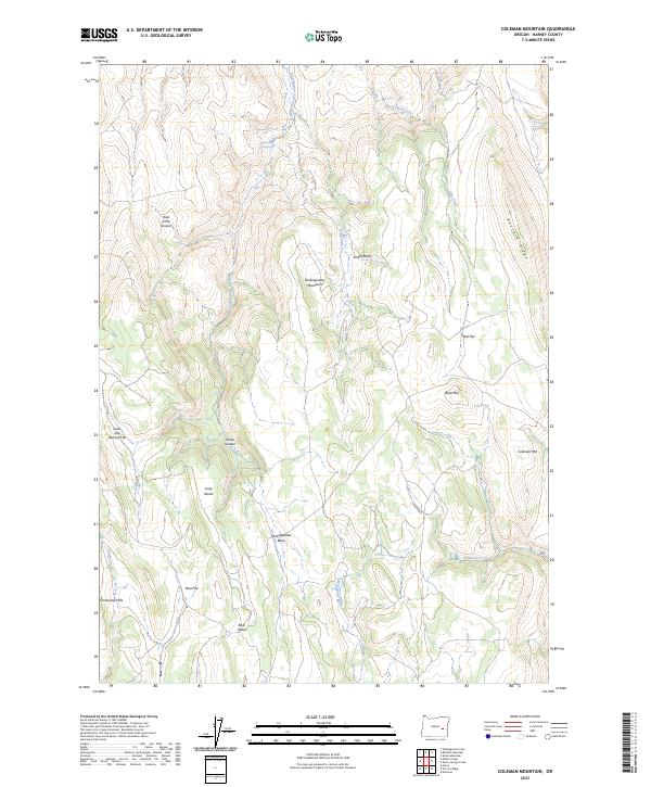 USGS Topographic Map – Coleman Mountain
