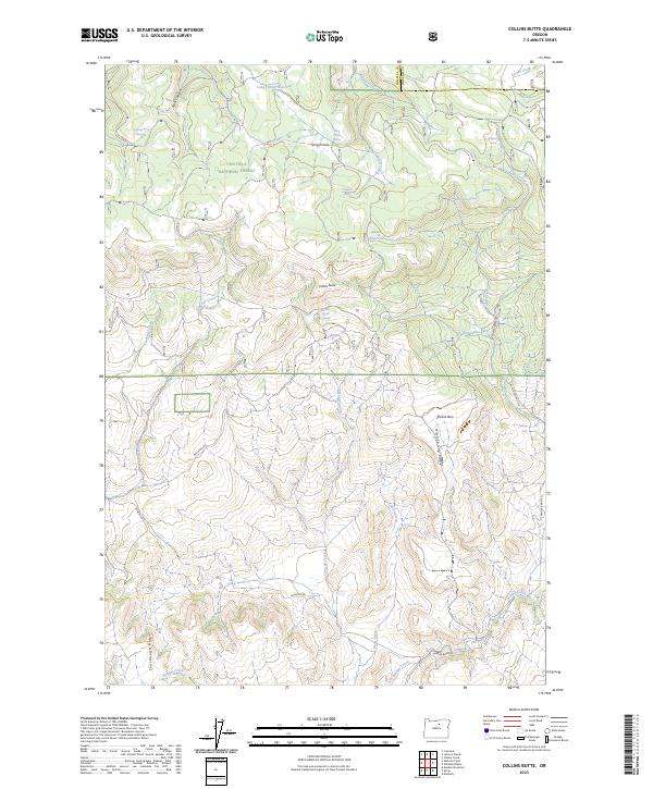USGS Topographic Map – Collins Butte