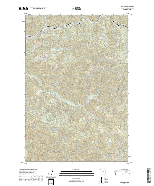 USGS Topographic Map – Cook Creek