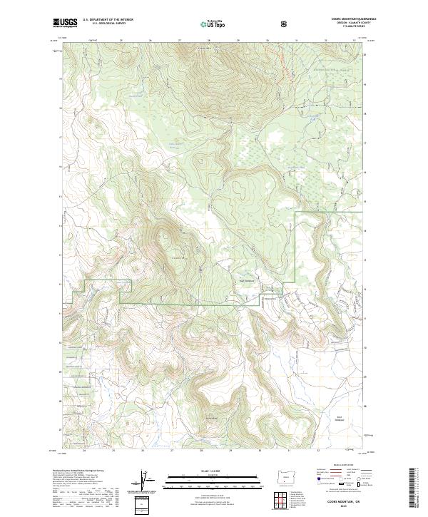 USGS Topographic Map – Cooks Mountain