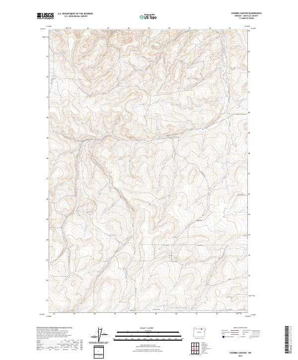 USGS Topographic Map – Coombs Canyon