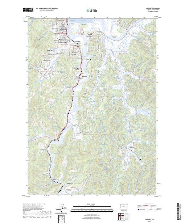 USGS Topographic Map – Coos Bay