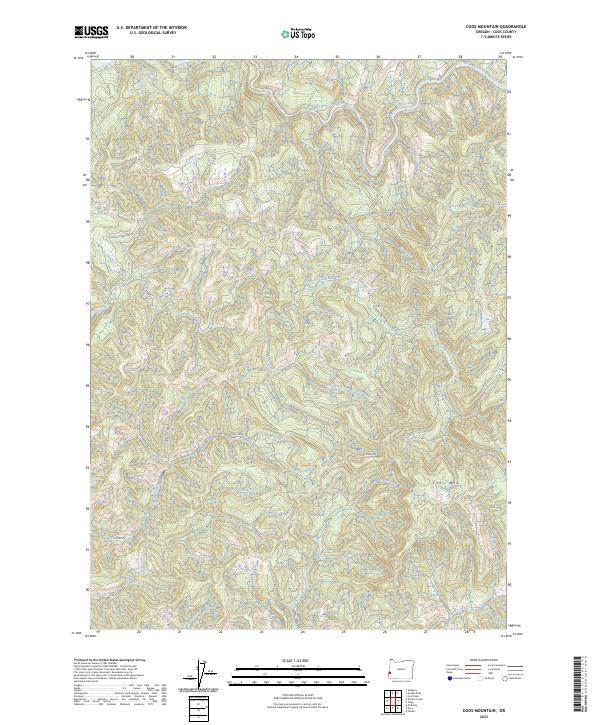 USGS Topographic Map – Coos Mountain