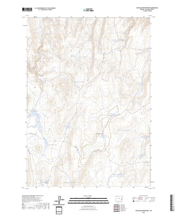 USGS Topographic Map – Copeland Reservoirs