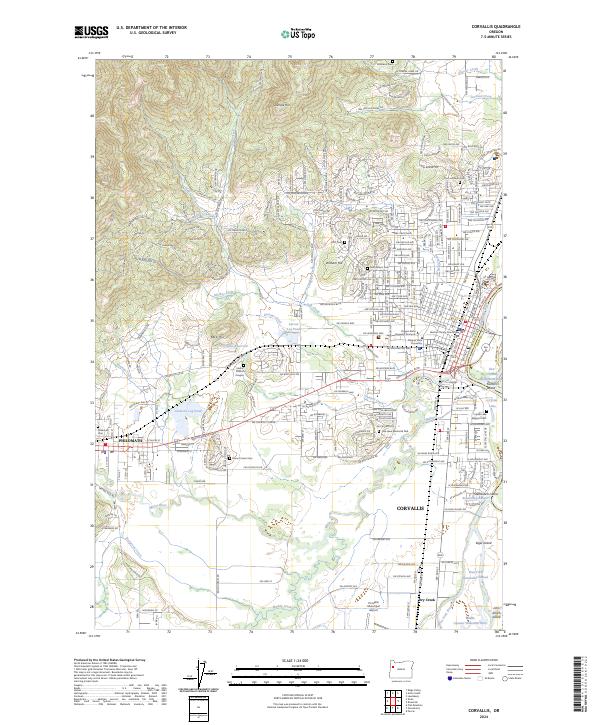 USGS Topographic Map – Corvallis