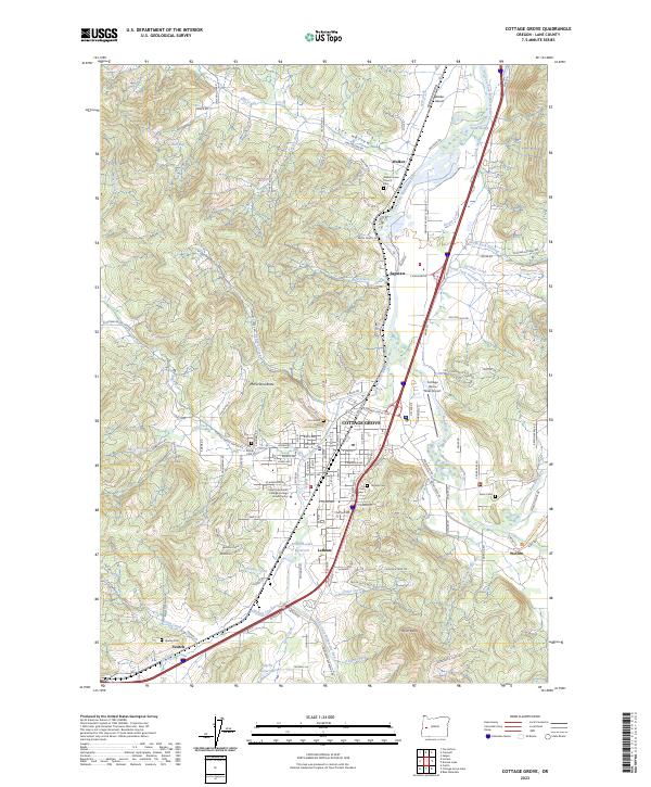 USGS Topographic Map – Cottage Grove